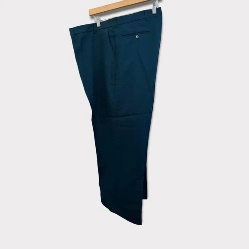 Haband Mens‎ Executive Division Garbadine Dress Hemmed Slacks Green Size 50 x 25